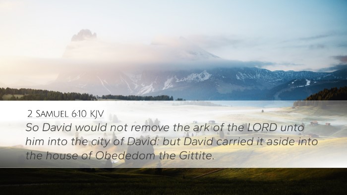 2 Samuel 6:10 KJV Bible Verse Image