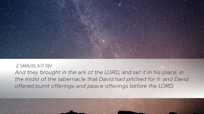 2 Samuel 6:17 KJV Bible Verse Image