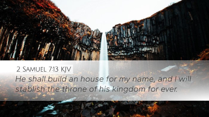 2 Samuel 7:13 KJV Bible Verse Image