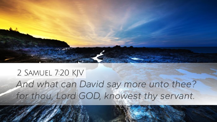 2 Samuel 7:20 KJV Desktop Wallpaper - And what can David say more unto thee? for thou, - Desktop Bible Verse Wallpaper
