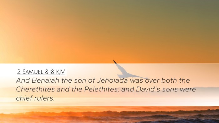 2 Samuel 8:18 KJV Bible Verse Image