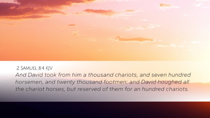 2 Samuel 8:4 KJV Bible Verse Image