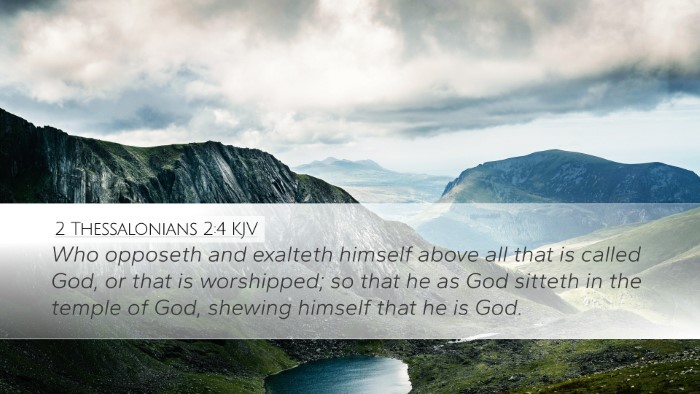 2 Thessalonians 2:4 KJV Bible Verse Image