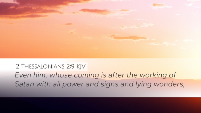 2 Thessalonians 2:9 KJV Bible Verse Image
