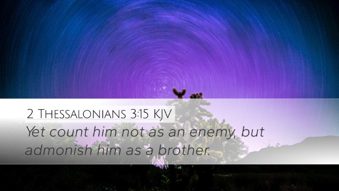 2 Thessalonians 3:15 KJV Bible Verse Image