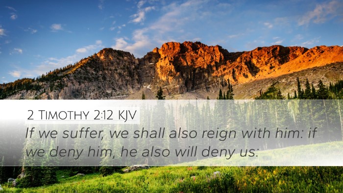 2 Timothy 2:12 KJV Bible Verse Image