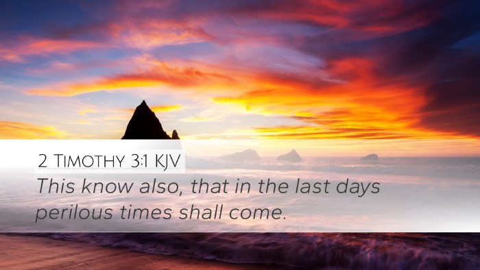 2 Timothy 3:1 KJV Bible Verse Image