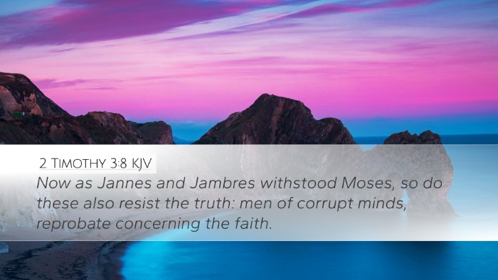 2 Timothy 3:8 KJV Bible Verse Image