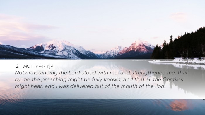 2 Timothy 4:17 KJV Bible Verse Image
