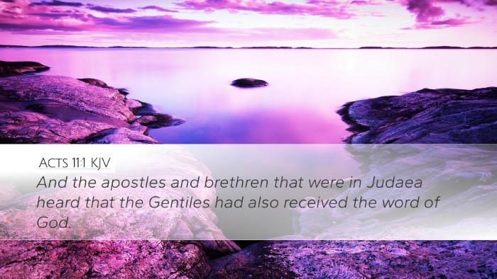 Acts 11:1 KJV Bible Verse Image