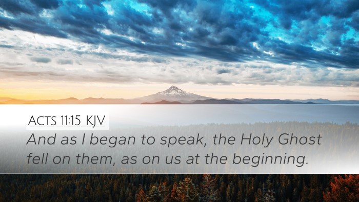 Acts 11:15 KJV Bible Verse Image