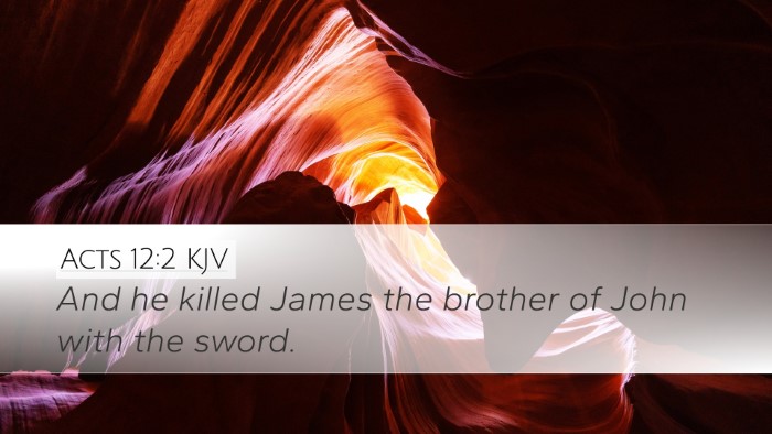 Acts 12:2 KJV Bible Verse Image
