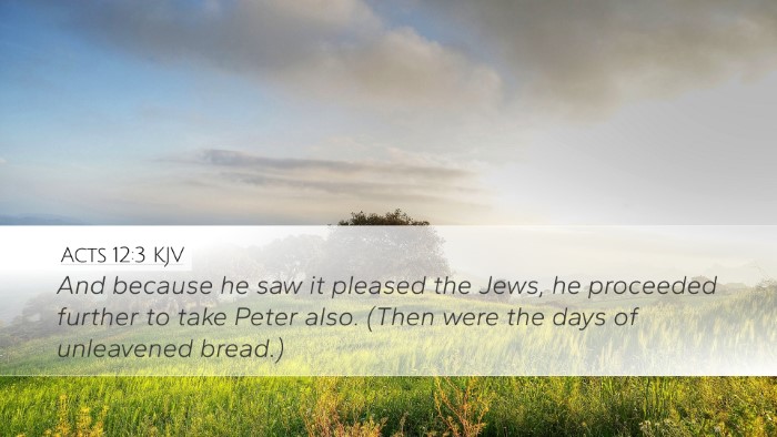 Acts 12:3 KJV Bible Verse Image
