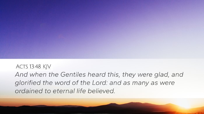 Acts 13:48 KJV Bible Verse Image