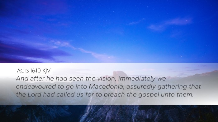 Acts 16:10 KJV Bible Verse Image