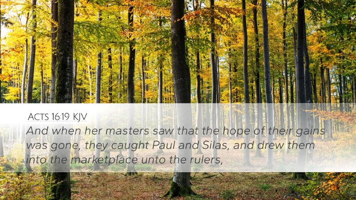 Acts 16:19 KJV Bible Verse Image