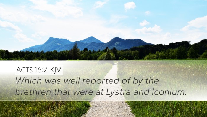 Acts 16:2 KJV Bible Verse Image