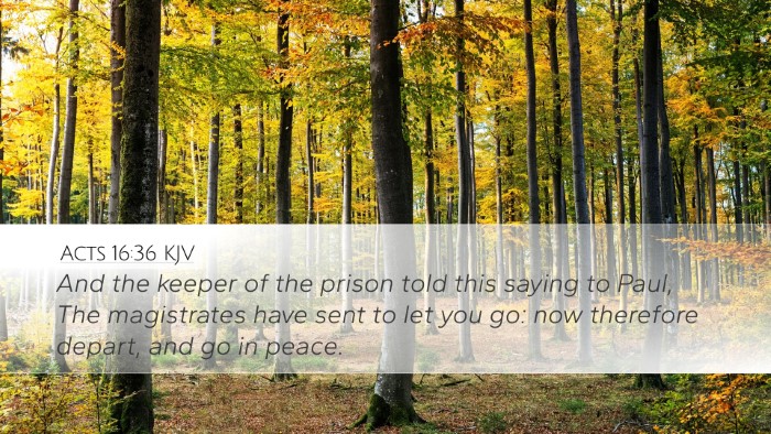 Acts 16:36 KJV Bible Verse Image