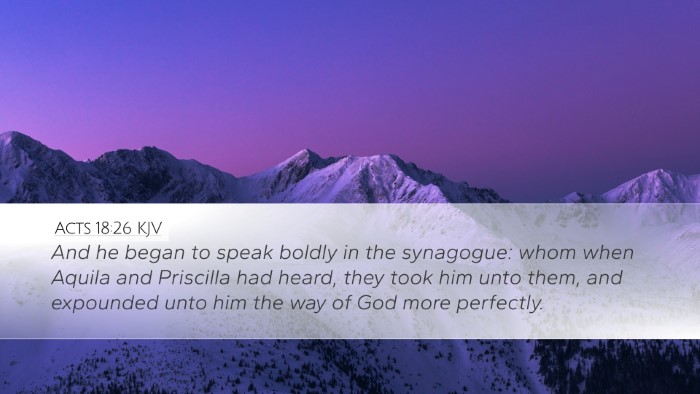 Acts 18:26 KJV Bible Verse Image