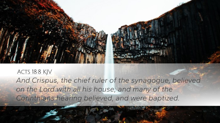 Acts 18:8 KJV Bible Verse Image