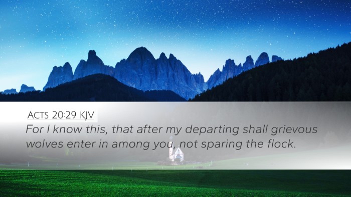 Acts 20:29 KJV Bible Verse Image
