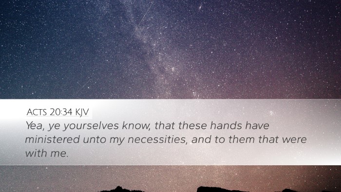 Acts 20:34 KJV Bible Verse Image