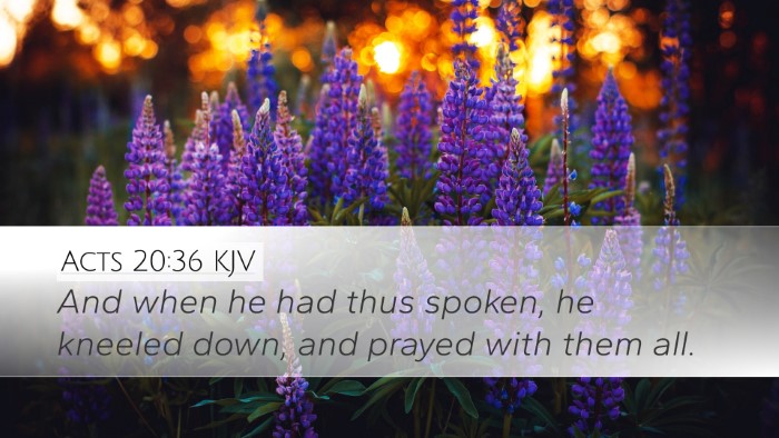 Acts 20:36 KJV Bible Verse Image