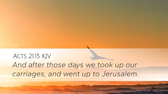 Acts 21:15 KJV Bible Verse Image