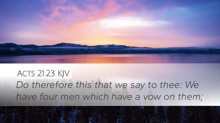Acts 21:23 KJV Bible Verse Image