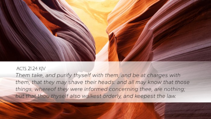 Acts 21:24 KJV Bible Verse Image