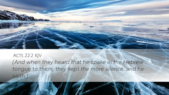 Acts 22:2 KJV Bible Verse Image