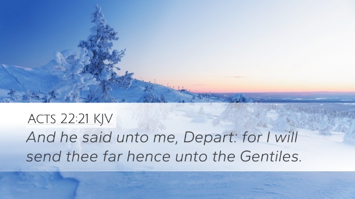 Acts 22:21 KJV Bible Verse Image