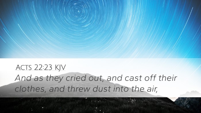 Acts 22:23 KJV Bible Verse Image