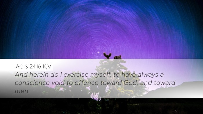 Acts 24:16 KJV Bible Verse Image