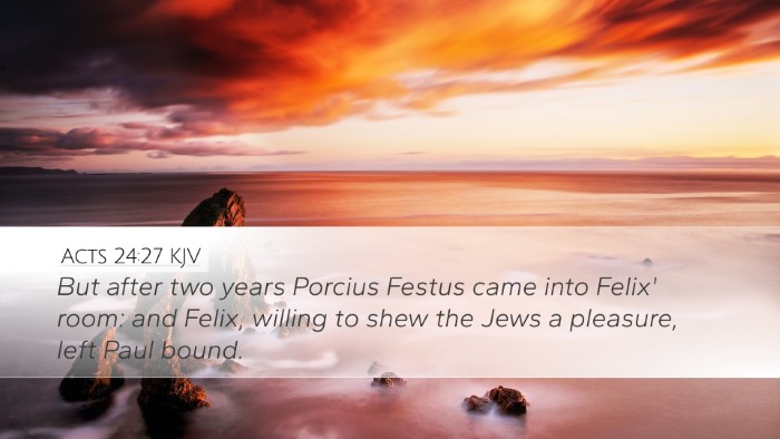 Acts 24:27 KJV Bible Verse Image