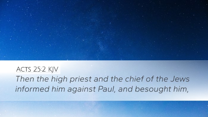 Acts 25:2 KJV Bible Verse Image