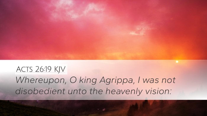 Acts 26:19 KJV Bible Verse Image