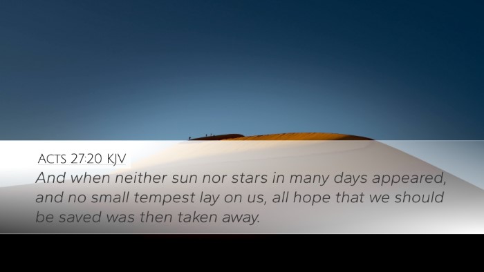 Acts 27:20 KJV Bible Verse Image
