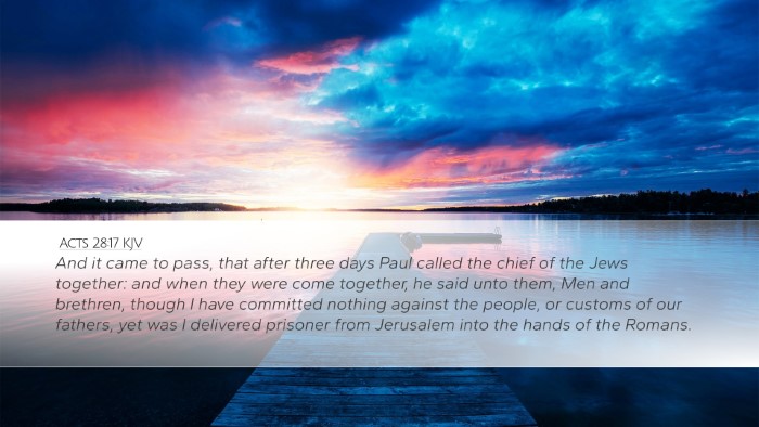 Acts 28:17 KJV Bible Verse Image