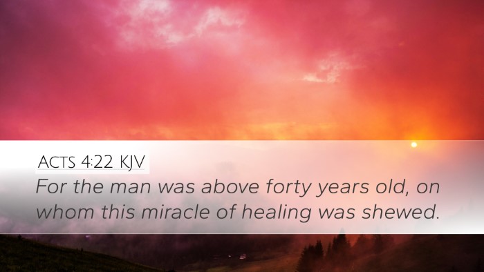 Acts 4:22 KJV Bible Verse Image