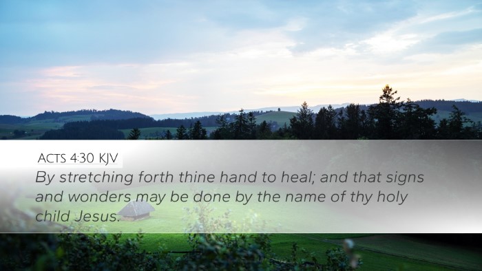 Acts 4:30 KJV Bible Verse Image