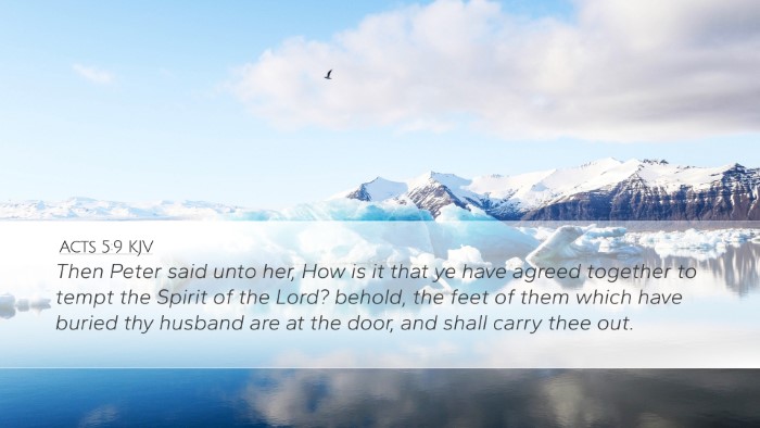 Acts 5:9 KJV Bible Verse Image