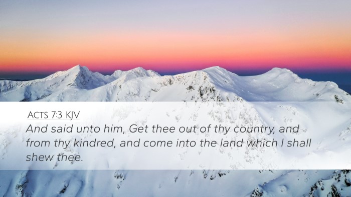 Acts 7:3 KJV Bible Verse Image