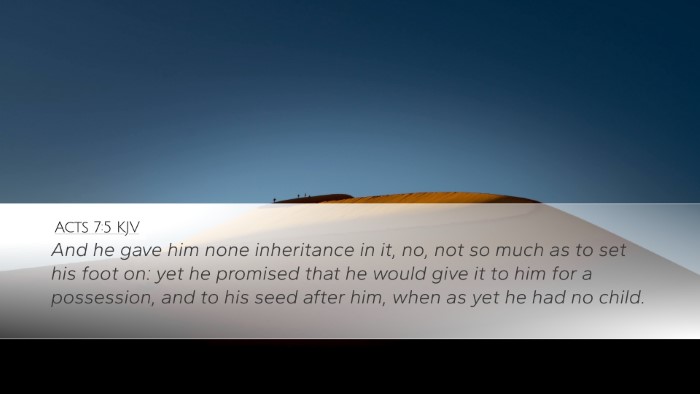 Acts 7:5 KJV Bible Verse Image