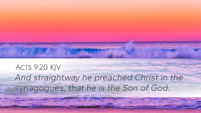 Acts 9:20 KJV Bible Verse Image