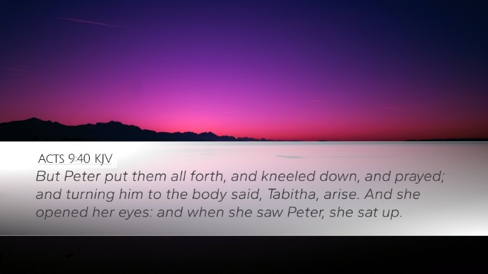 Acts 9:40 KJV Bible Verse Image