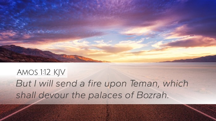 Amos 1:12 KJV Bible Verse Image