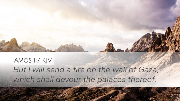Amos 1:7 KJV Bible Verse Image