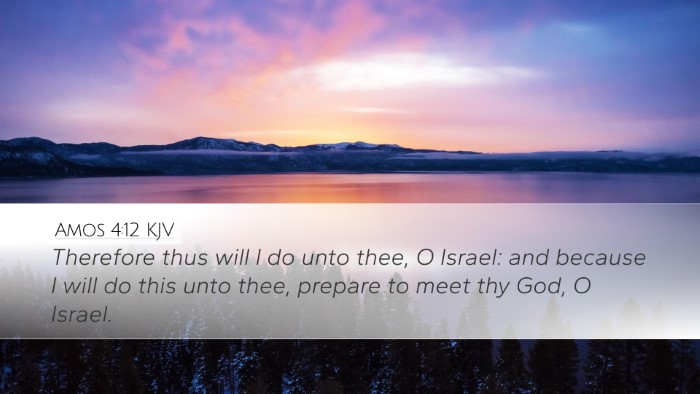 Amos 4:12 KJV Bible Verse Image
