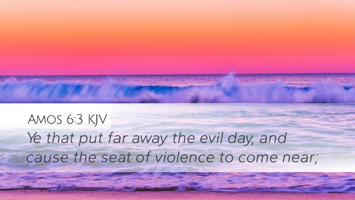Amos 6:3 KJV Bible Verse Image